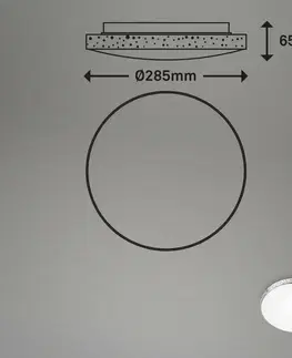 LED stropní svítidla BRILONER LED stropní svítidlo, pr. 28,5 cm, LED modul, 12,5W, 1300 lm, bílé-chrom IP44 BRI 3651-016