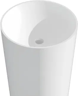 Umyvadla MEXEN Onyx-03 Volně stojící umyvadlo s litého mramoru 45 x 45 cm, bílá mat 26534500