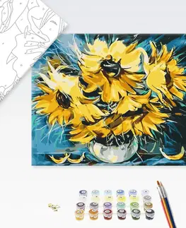 Květy Malování podle čísel moderní květiny slunečnice