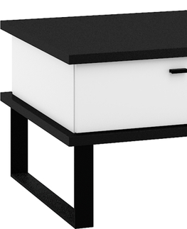 Konferenční stolky Konferenční stolek ORSOLA 2SP, černá/bílá