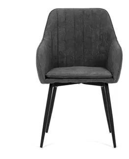 Bydlení a doplňky Sada jídelních polstrovaných židlí 2 ks, šedá, 53 x 80 x 62 cm