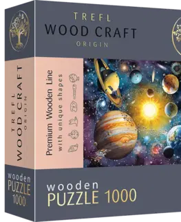 Hračky puzzle TREFL - Dřevěné puzzle 1000 - Cesta napříč Sluneční soustavou