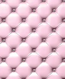 Tapety s imitací kůže Tapeta elegance kůže v bonbonově růžové