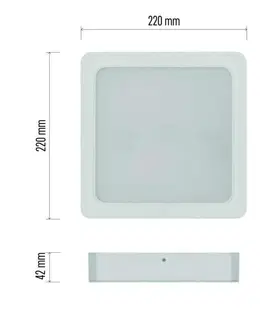 LED stropní svítidla EMOS LED svítidlo RUBIC 22 x 22 cm, 24 W, neutrální bílá ZM6452