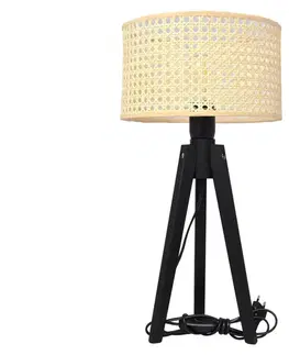 Lampy  Stolní lampa ALBA 1xE27/60W/230V ratan/borovice 