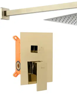 Sprchy a sprchové panely Podomítkový sprchový set Rea Fenix zlatý
