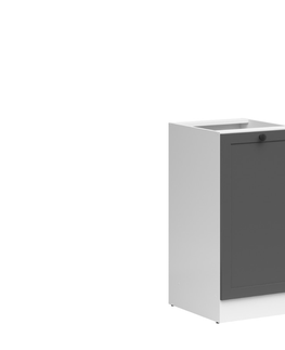 Kuchyňské linky JAMISON, skříňka dolní 40 cm bez pracovní desky, levá, bílá/grafit