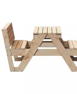 Zahradní stolky Piknikový stůl pro děti 88 x 122 x 58 cm masivní borové dřevo