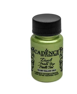 Hračky CADENCE - Barva akrylová Cadence D.Metalic, sv. zelená, 50 ml