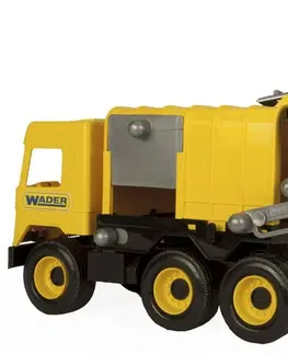 Hračky WADER -  Middle Truck popelář - žlutý