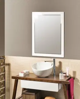 Koupelnová zrcadla SAPHO MITRA zrcadlo v rámu 920x720x40mm, bílá MT181