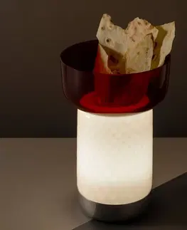 Stolní lampy Artemide Artemide Bontà LED stolní lampa, červená miska