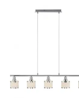 Klasická závěsná svítidla LEUCHTEN DIREKT is JUST LIGHT LED závěsné svítidlo 5 ramenné lesklý chrom do jídelny LD 15375-17