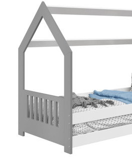 Postele Dětská postel SPECIOSA D5E 80x160, šedá/bílá