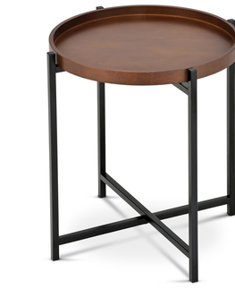 Konferenční stolky Odkládací stolek AVITAL, ořech/černá