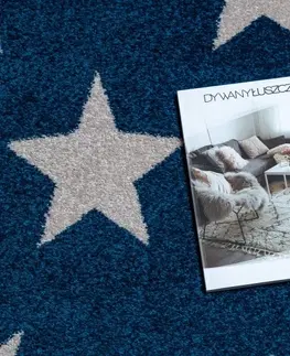 Koberce a koberečky Dywany Lusczow Kusový koberec SKETCH DECLAN modrý / bílý - Hvězda, velikost 180x270