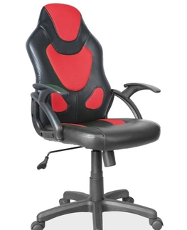 Kancelářské židle Kancelářské křeslo KAMPOR, černá/červená