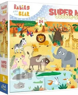 Hračky puzzle TREFL - Puzzle 24 SUPER MAXI - Děti a Medvěd