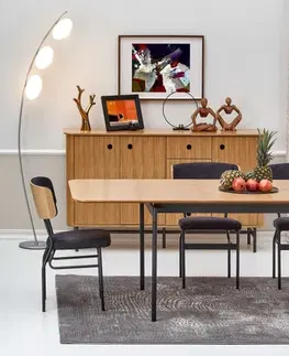 Jídelní stoly HALMAR Rozkládací jídelní stůl Smart ST dub/černý