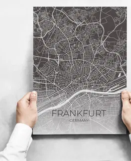 Moderní obrazy Sada obrazů - Map Of Frankfurt II
