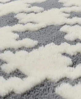 Koberce a koberečky Tutumi Koberec Clover Pepitka šedý, velikost 140x200
