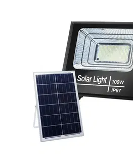 LED osvětlení  B.V.  - LED Stmívatelný solární reflektor LED/100W/3,2V IP67 + DO 