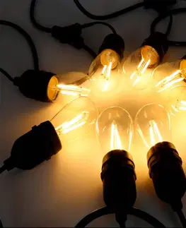 Světelné venkovní řetězy Eko-Light Světelný řetěz Girlanda IP44 černá 10m bez světel