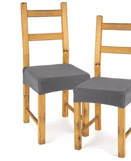 Doplňky do ložnice 4Home Multielastický potah na sedák na židli Comfort šedá, 40 - 50 cm, sada 2 ks