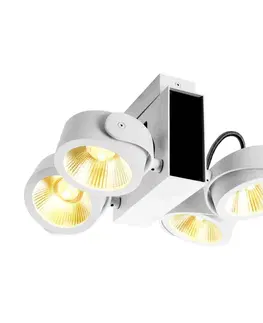 LED bodová svítidla SLV BIG WHITE TEC KALU CW LED vnitřní nástěnné a stropní nástavbové svítidlo, quad, bílá / černá, 24°, 3000K 1001434