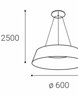 LED lustry a závěsná svítidla LED2 3272753D KATY 60 Z, B DIM 60 2CCT 3000K/4000K ZÁVĚSNÉ BÍLÉ