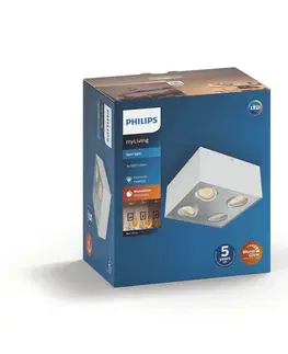 Bodová světla Philips Philips myLiving LED bodovka Box čtyři zdroje bílá