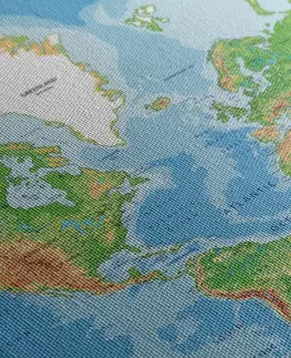 Obrazy mapy Obraz klasická mapa světa