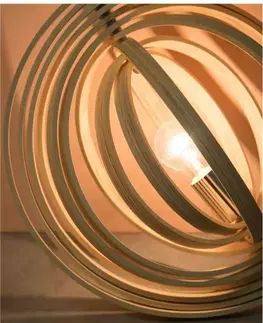 Designová závěsná svítidla NOVA LUCE závěsné svítidlo ASCO přírodní dřevo hnědý textilní kabel E27 1x12W 230V IP20 bez žárovky 9138062