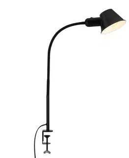 Lampy na noční stolek BRILONER Svítidlo se svorkou, pr.14 cm, E27, černá BRILO 7409-015