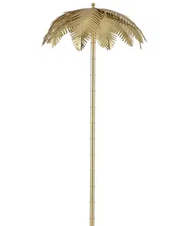 Lampy Zlatá kovová stojací palmová lampa Coconut - Ø 77*210 cm J-Line by Jolipa 96493