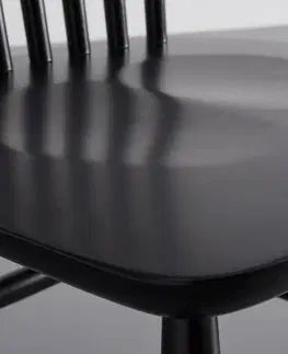Židle do jídelny Sada Židlí Z Masivu Pedro Černá 2ks