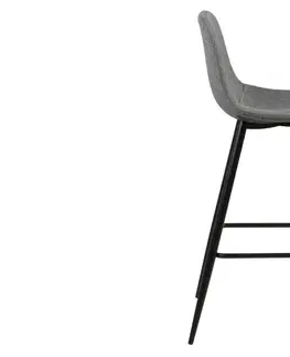Barové židle Dkton Designová barová židle Nayeli světle šedá a černá