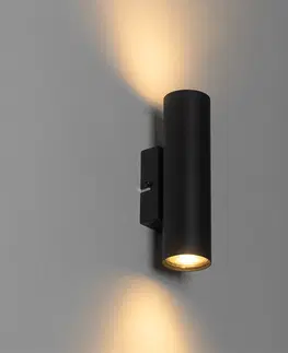 Nastenna svitidla Moderní nástěnné svítidlo černé 2-světlo - Jeana