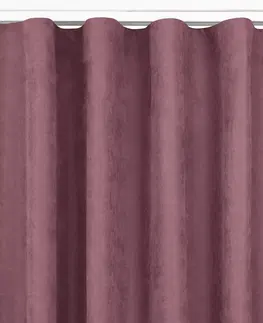 Záclony Závěs Homede Milana s řasící páskou lila, velikost 140x225