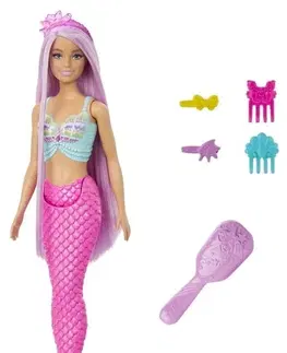 Hračky panenky MATTEL - Barbie Pohádková panenka s dlouhými vlasy - mořská panna