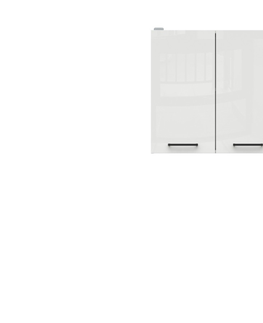 Kuchyňské linky JAMISON, skříňka horní 60 cm, bílá/bílá křída lesk 