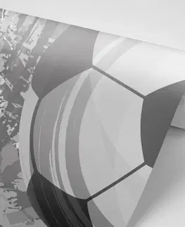 Černobílé tapety Tapeta šedý vítězný míč