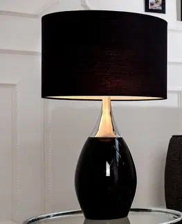 Luxusní a designové stolní lampy Estila Moderní stylová stolní lampa Carla 60cm černá