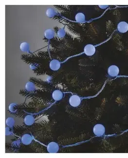 Vánoční řetězy a lamety EMOS Světelný LED řetěz Cherry s časovačem 4 m modré světlo