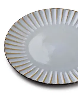 Talíře Affekdesign Keramický talíř EVIE 26,5 cm šedý