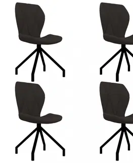 Židle Jídelní židle 4 ks umělá kůže Dekorhome Vínová