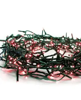 LED řetězy ACA Lighting 300 LED řetěz (po 5cm), červená, 220-240V + 8 programů, IP44, 15m, zelený kabel X08300412