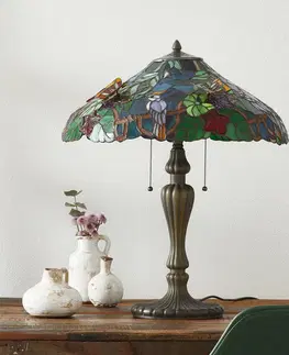 Stolní lampy Clayre&Eef Mistrná stolní lampa Australia, Tiffany styl