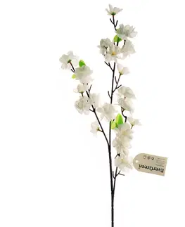 Květiny Umělá Sakura, 3 výhonky, v. 66 cm, bílá