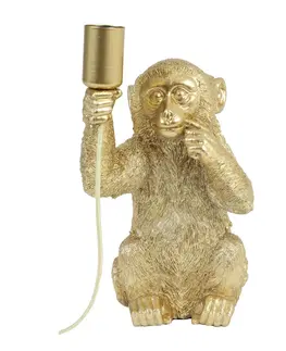 Lampy Zlatá stolní lampa s opičkou Monkey S - 20*19*34 cm/40W Light & Living 1851685